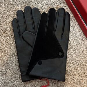 NWT Black Leather Men's Gloves NIB